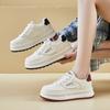 Casual Chunky Platform Sneakers for Women Anti-Slip PU Leather Walking Shoes Women's Comfortable Lace-Up Running Shoes Breathable Work Tennis Sneakers