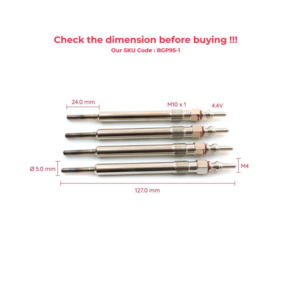 BGP95-1 4 шт. Свеча накаливания Дополнительный нагреватель 4,4 вольт 03L963319 059963319F для Seat Skoda VW