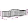 VidaXL Paniers à gabions arqués 6 pcs 300x50x60/80 cm fer galvanisé, gabion, cage de gabion, panier de mur de gabion, mur de 3146669