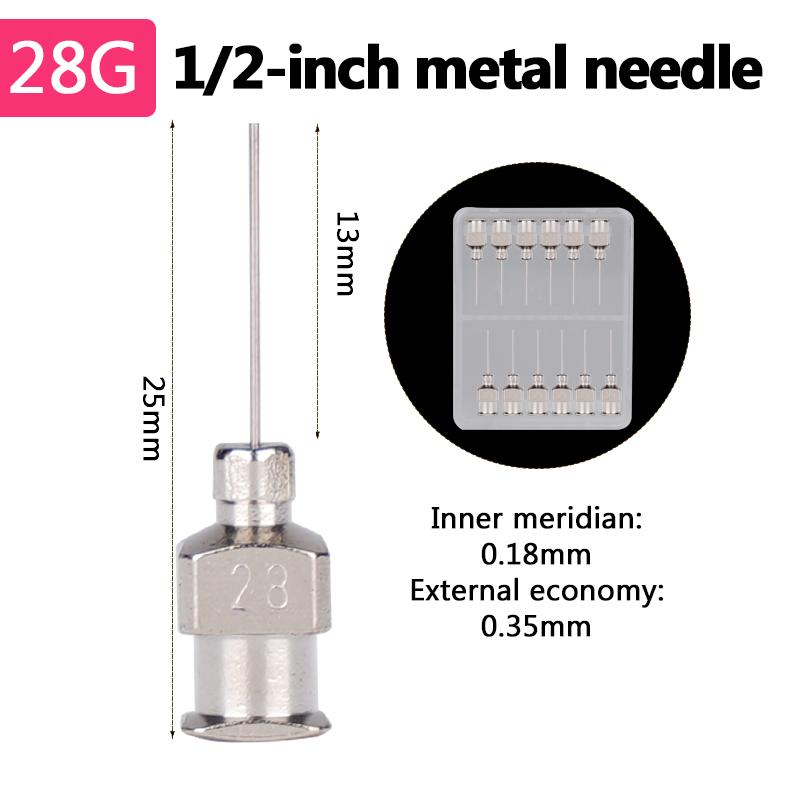 12PCS 1/2 Inch Dispensing Needle Stainless Steel 8G To 30G Blunt Tip Needle Injection Needle For High Temperature Hand Tool