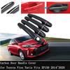 Наклейки на кузов автомобиля Накладки на ручки дверей Для Toyota Vios Yaris Vitz XP150 2014- Карбоновая защитная накладка на ручку двери 2015 2016