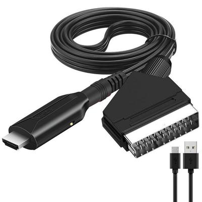 Конвертер HDMI в Scart/Scart в HDMI для игровой приставки, аудио- и видеоадаптера