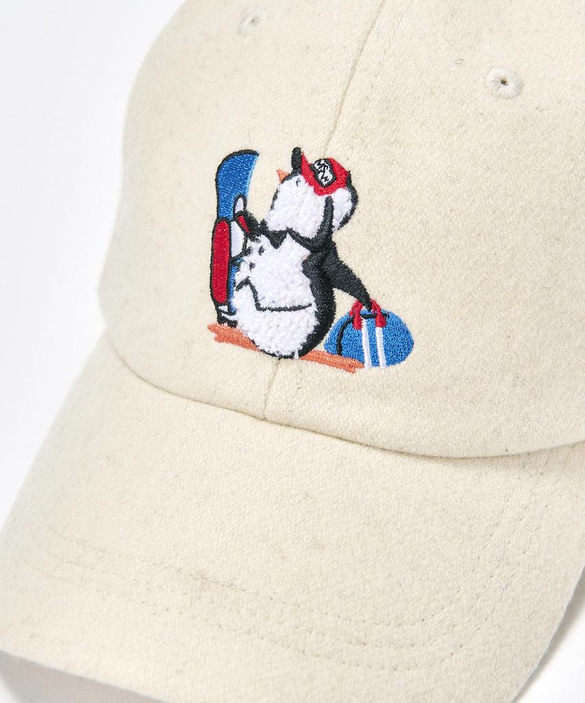 [Munsingwear] Cap, Character Design, Flannel Material, One-Touch Buckle, Cute, Golf, MG4FCP20L, Women's, WH00 (White)