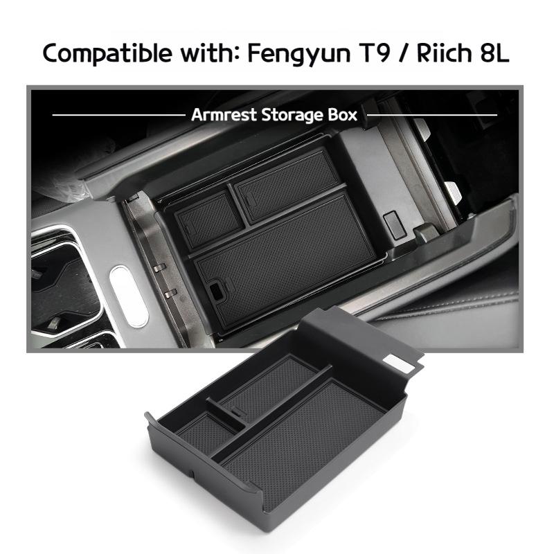 Для 2025 Chery Fengyun T9 подлокотник ящик для хранения Tiggo 8L центральный нижний ящик для хранения центральный ящик для хранения аксессуары