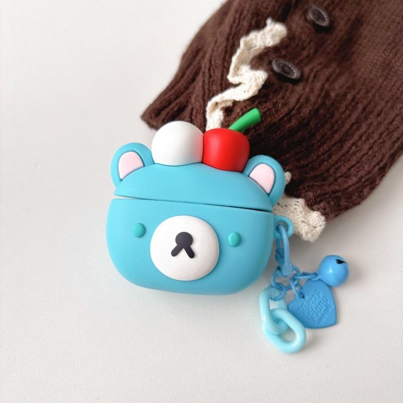Blue Easy Bear Apply Apple AirPods1 Bluetooth Wireless Headset Case Female 1/1/1/pro1 Protective Case