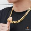 Ожерелье Ширина 12 мм K18 позолоченное популярное Kihei Miami кубинская цепь толстая хирургическая нержавеющая сталь огранка хип-хоп рэппер B серии аксессуары подарок