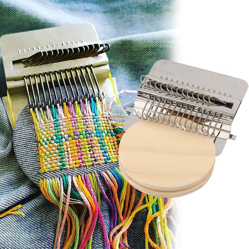 Ручной ткацкий инструмент Мини DIY штопальный инструмент Машина для плетения и заплаток для начинающих