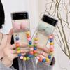 Для Samsung Zflip3 корейский стиль бантик цветной браслет ремешок чехол для Galaxy Zflip 5g Zflip 4 складной защитный чехол для экрана