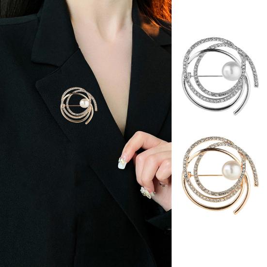 Женская брошь, булавка из искусственного жемчуга со стразами, элегантный свитер, шаль, шарфы, зажим для груди, очаровательное украшение для платья, украшение для одежды, ювелирные изделия для свадебной вечеринки