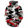 Trendy Men's Hoodie Printed Camouflage Patterns Digital Printing Casual Long Sleeved Hooded Thick Fabric Tops