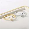 1Pc Fashionable Exquisite Simple Butterfly Single Ring Fashionable Exquisite Inlaid Synthetic Zircon Ring Daily Matching Ring