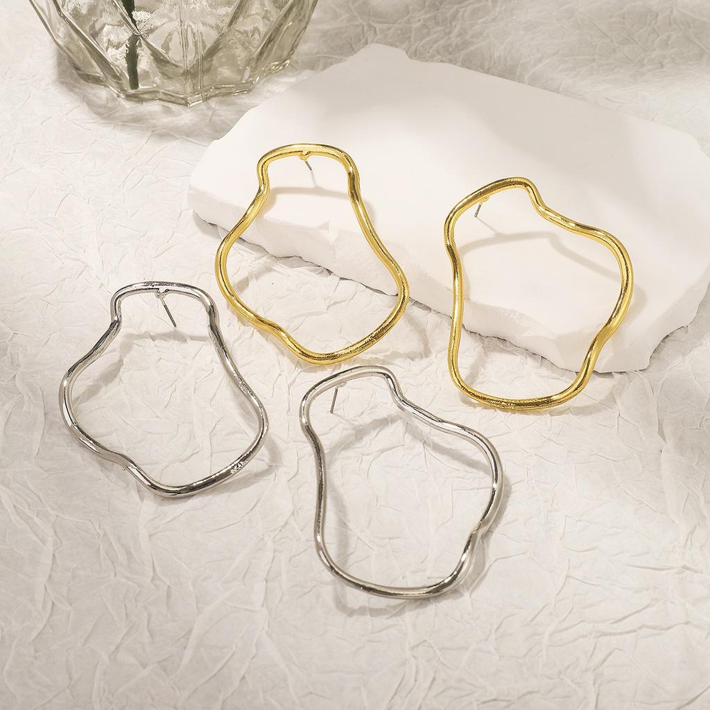 Модные персонализированные преувеличенные серьги-кольца из сплава для женщин