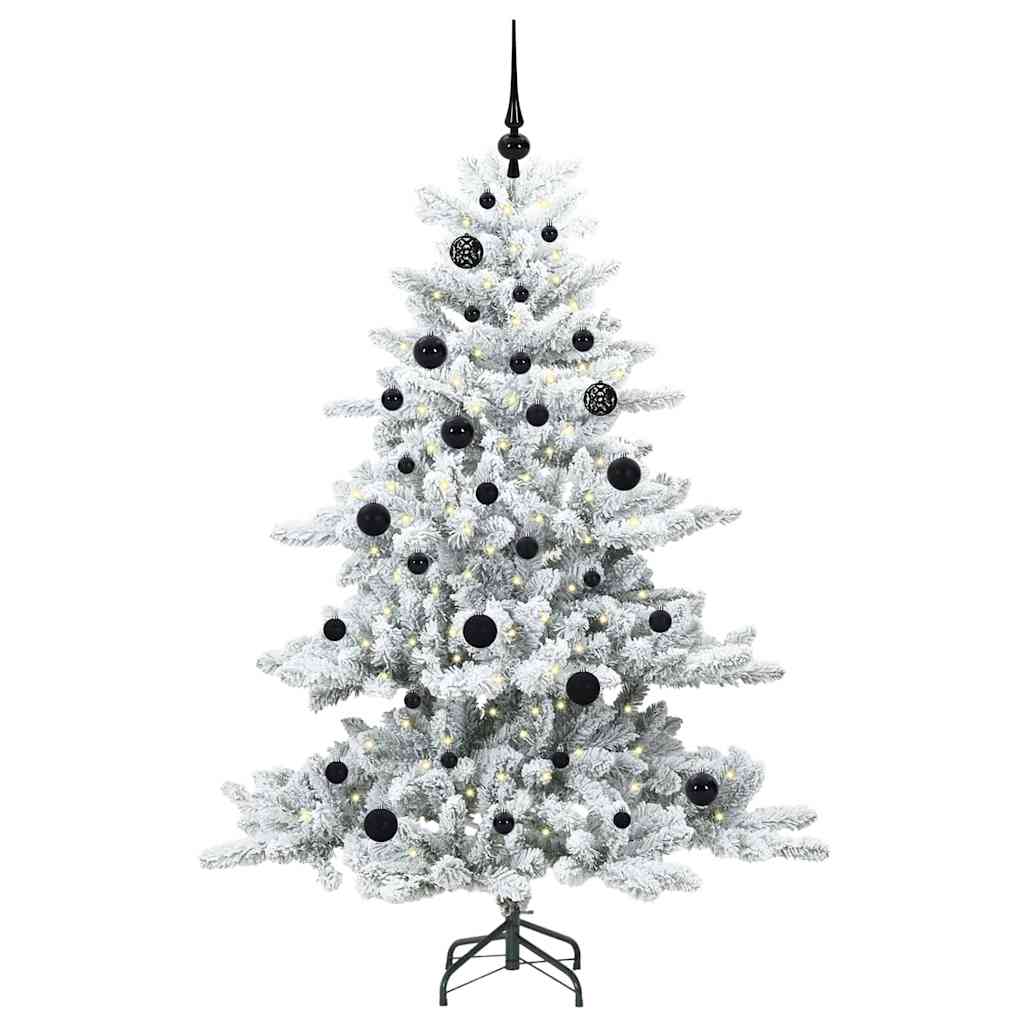 Artificial Foldable Christmas Tree White 150 cm PVC and Steel