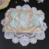 Round white mesh Rose flower Embroidery table cloth cover wedding tablecloth kitchen Christmas Dining Table decoration and accessories for Home