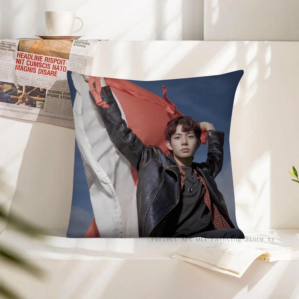 1 шт. Корейская группа Kpop ХИСЫН Наволочка Квадратная Подушка Чехол для Подушки Декор Спальни Дивана Комнаты Повседневная Наволочка