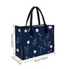Elegant Floral Moon Print Casual Tote Bag Fashion Large Capacity Daily Carry Shoulder Handbag for Women Outdoor Shopping Travel Commute