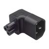 Преобразователь мощности IEC320 C5, штекер IEC C14 в гнездо C5, угловой разъем вверх/вниз, 10 А, 250 В, преобразователь розетки