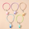 5pcs Simulation Fruit Juice Phone Chain Women Girls Drink Bottle Phone Strap DIY Keychain Pendants Mobile Lanyard Jewelry Gift