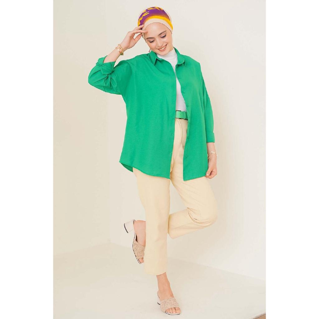Oversize Basic Shirt Green