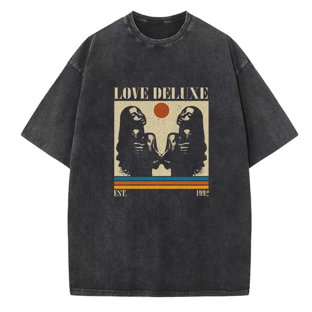 Sade Love Deluxe Рубашки Винтажная печать Харадзюку Летний подарок для фанатов Унисекс Круглый вырез Короткий рукав Повседневные хлопковые футболки