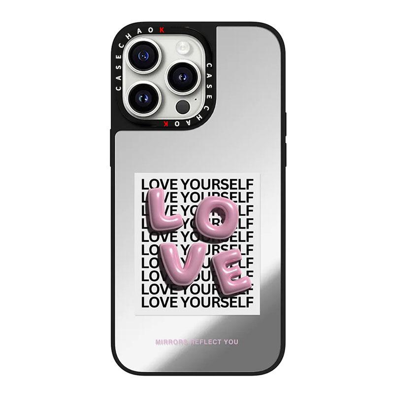 Черная Любовь 16Pro для IPhone15ProMax для Apple 14Pro Простой Чехол для Телефона 13 Противоударный Модный Бренд