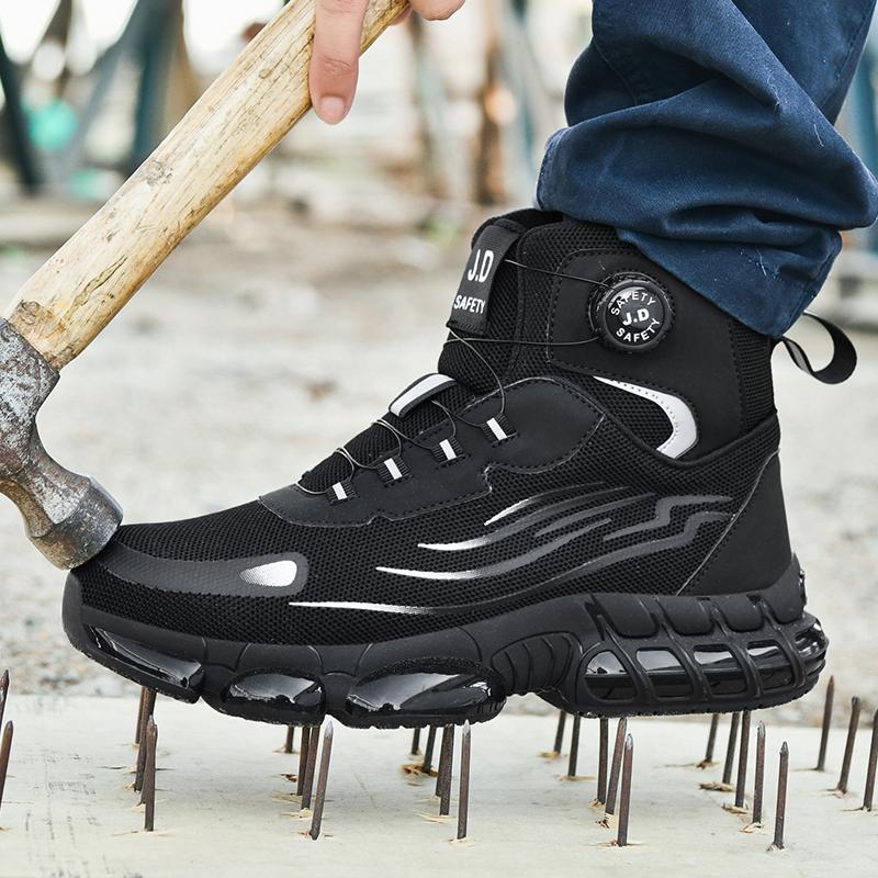 High-Top Couple Work Boots Indestructible Safety Shoes Steel Toe Men'S Boots Puncture-Proof Sneakers Men Non Slip Work Shoes