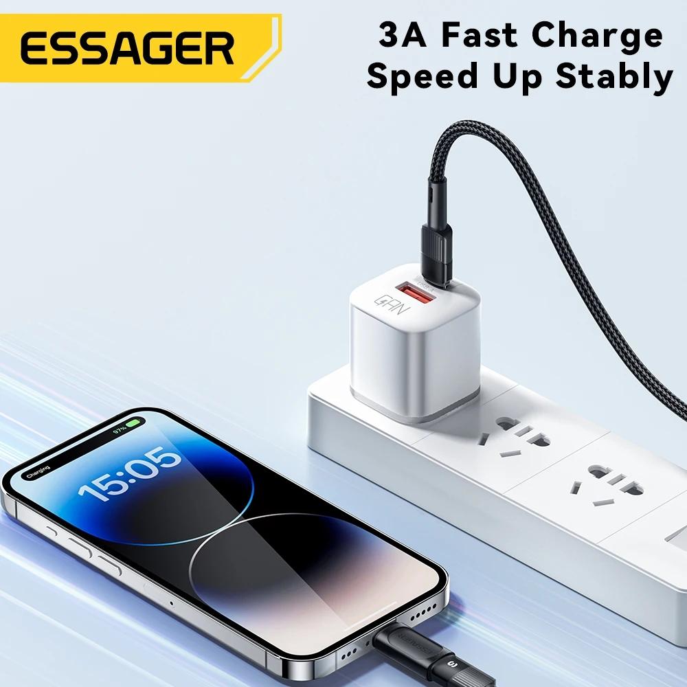 Essager Адаптер Lighting To Type C OTG USB Type C To Lighting PD 20 Вт Быстрая зарядка для iPhone 15 14 13 12 Pro Max ios Converter