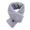 Imitation Rabbit Fur Heating Scarf Dark Grey 3 Gears Adjustabele Electric Heated Scarf