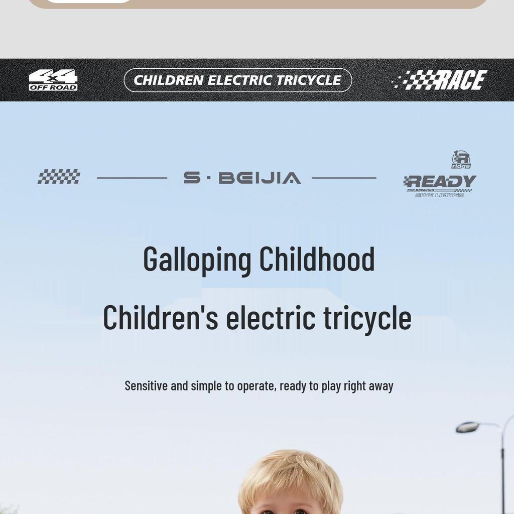 2025 Electric Balance Bike for Toddlers: 1-3 Years, Three-Wheeled, Entry-Level Scooter