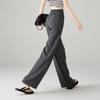 Hanging elastic waist casual wide leg pants for women in summer 2025, thin, fashionable, loose and versatile, slimming and floor hugging pants