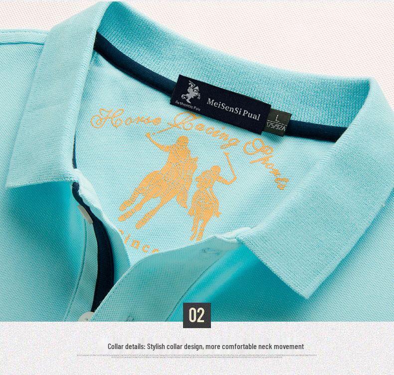 Премиальная мужская оригинальная рубашка-поло Paul - Короткий рукав, Летний отложной воротник, 100% хлопок, Доступны большие размеры