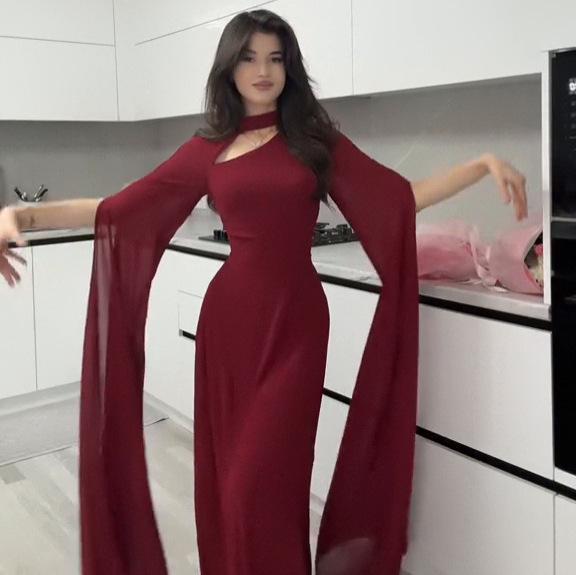 Женское однотонное платье с рукавами-колпачками для работы, 2025