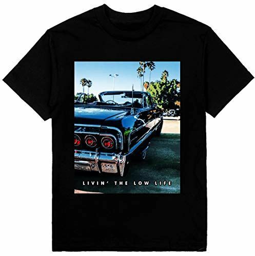 Мужская футболка с принтом Low Rider Impala, плотная, на футболке Shaka Wear, унисекс