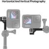 Алюминиевый вертикальный адаптер-кронштейн HSU с отверстием 1/4"-20 для Gopro Hero 13/12/11/10/9/8/7/6/5/4 AKASO Campark Insta360 DJI Osmo Action и других