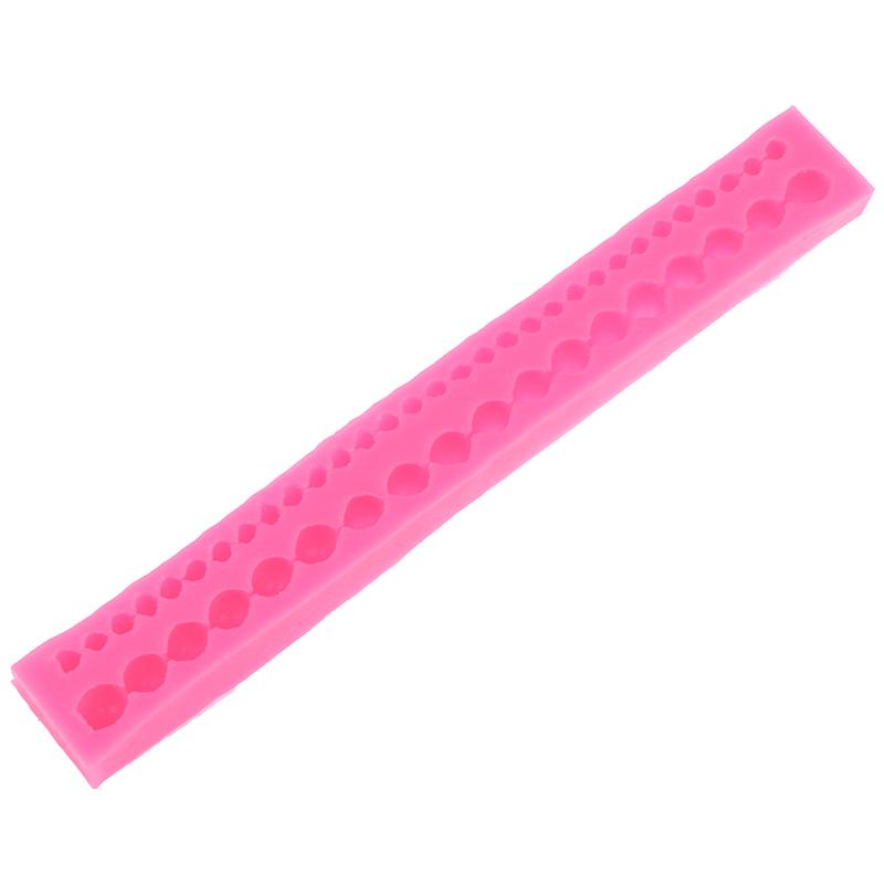 Bead Chain Silicone Fondant Mould Pearl Cake Sugar Paste Chocloate Clay Border