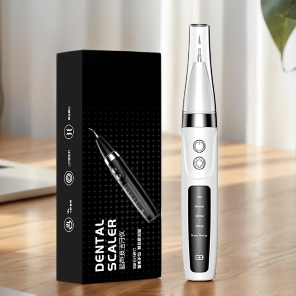 Ультразвуковой прибор для удаления зубного камня, электронный скалер, 5 регулируемых режимов, очиститель зубов, перезаряжаемый инструмент для удаления зубного камня для дома и путешествий