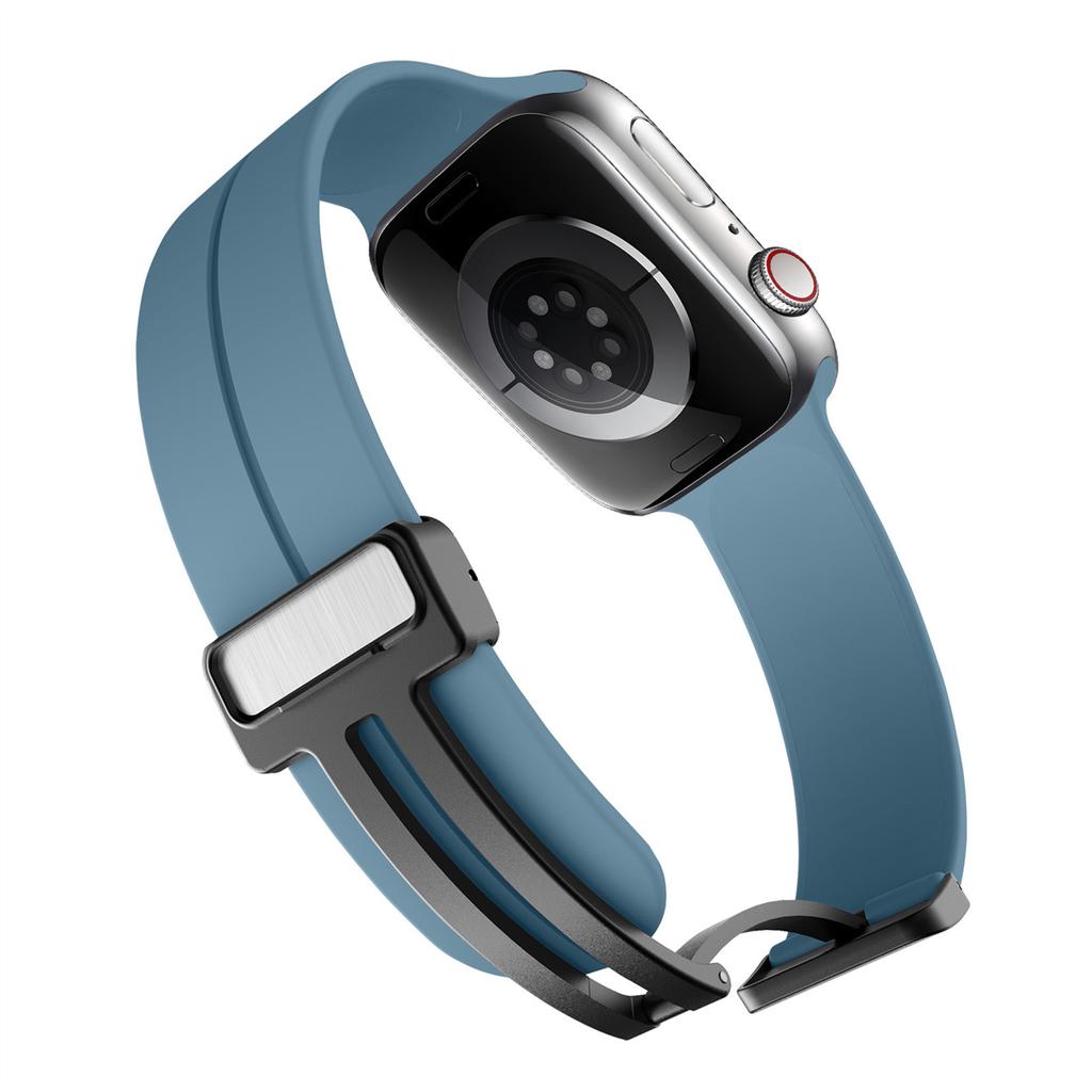 Strap For Apple watch bands 44mm 45mm 40mm 41mm 46mm 49mm Magnetic Silicone correa Bracelet iWatch Series 11 10 8 se 9 ultra 2 3