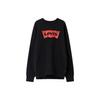Levis Letter Print Crew Neck Pullover Long Sleeve Hoody Men Hoody Black A4957-0000