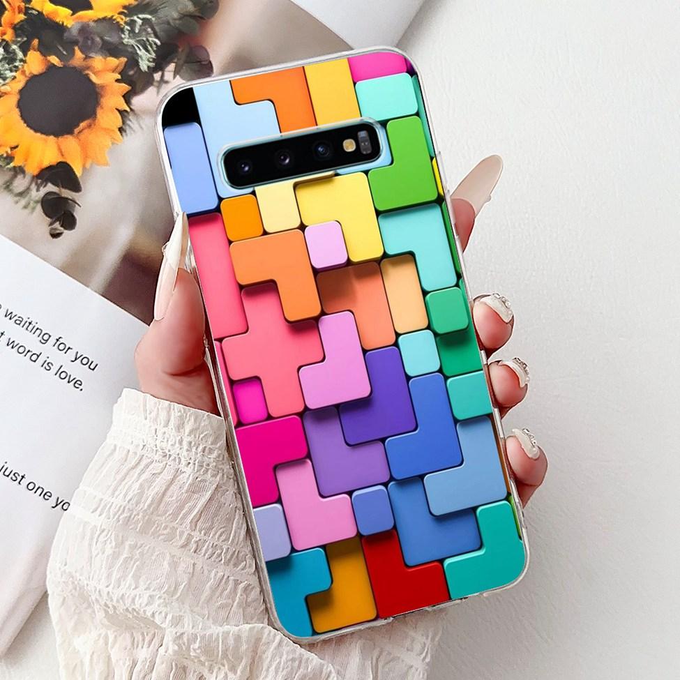 Чехол для Samsung S10 Plus SM-G975F Милый Кавайный Модный Цветочный Роскошный Крутой Расписной Мягкий Чехол для Телефона Samsung Galaxy S10+