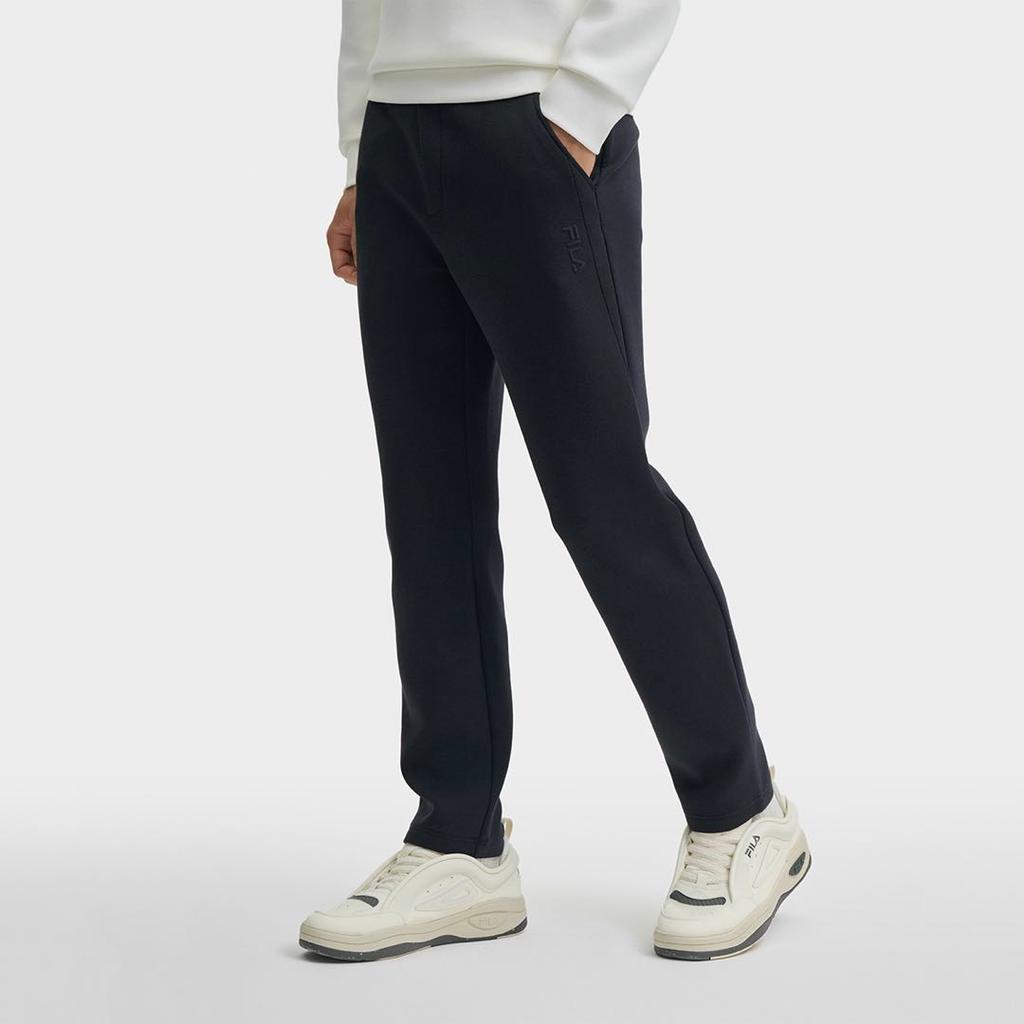FILA Casual Pants Men's Black Moderate Straight Fit Pants F11M448609F-BK