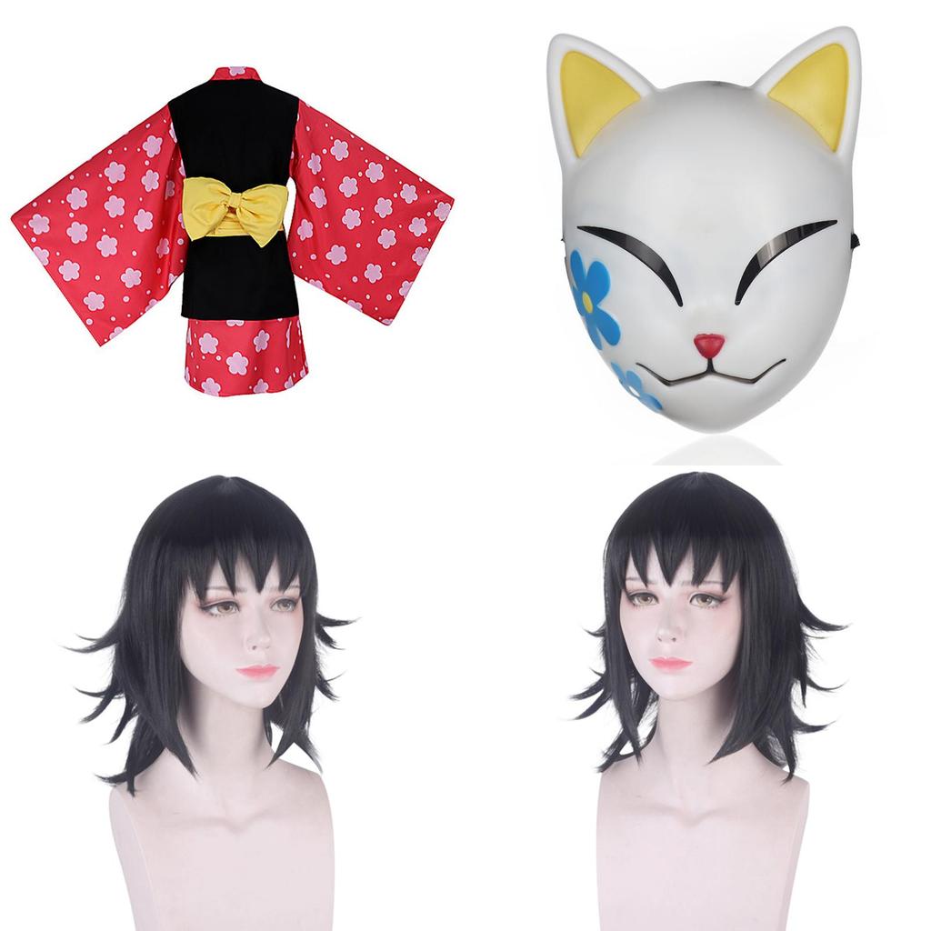 Истребитель демонов Kimetsu No Yaiba Макомо Косплей Костюм Женский Костюм Кимоно Халаты