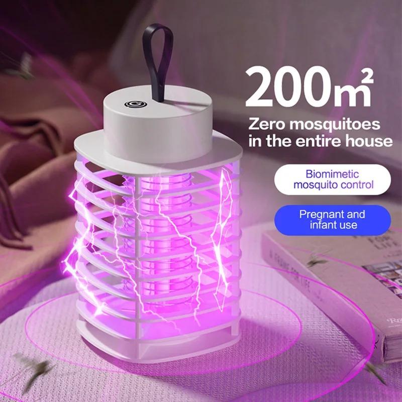 Intelligent Mosquito Killer Lamp LED Electric Shock Wall Mounted Mosquito Trap Indoor USB Portable Rechargeable Repellent