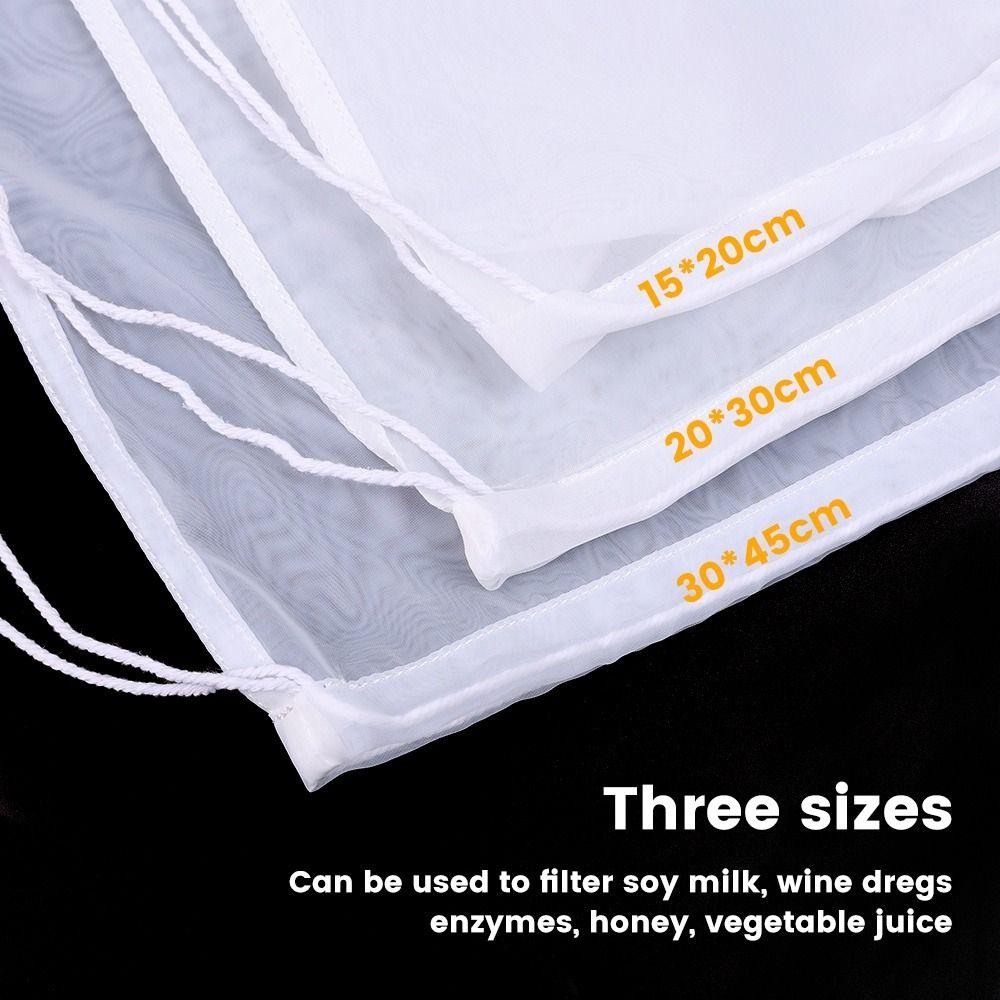 100 Mesh Soy Milk Filter Bag Easy Clean Wine Dreg Filter Durable Strainer
