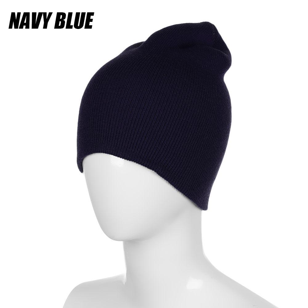 Осень-зима унисекс конфетного цвета повседневная хип-хоп шапка шапка вязаная шапка тюбетейка мягкая