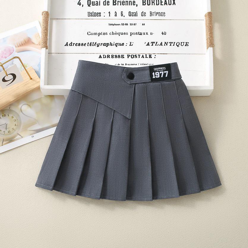 Юбка-плиссе для девочек весна/осень 2025 г.: Маленькая девочка в стиле вестерн-колледж JK