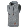 Men Sleeveless Hoodies Fashion Casual Hooded Sweatshirt Men Bodybuilding Tank Top Sporting Shirt Waistcoat Vest Gym