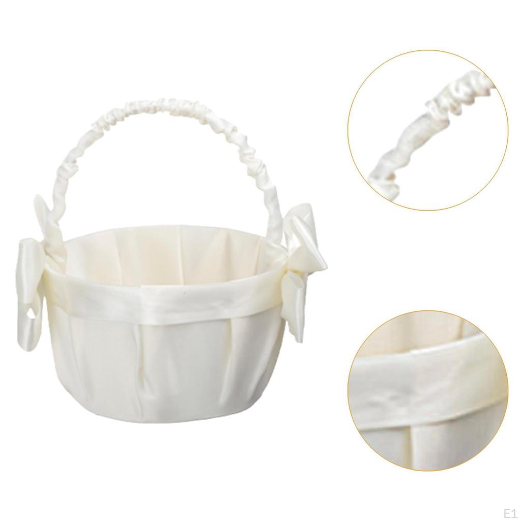 Свадебная корзина с цветами для девочек в западном стиле, свадебные аксессуары для невесты