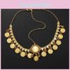 Simulation Gemstone Fashion Decoration Circular Tassel Design Gold Headwear