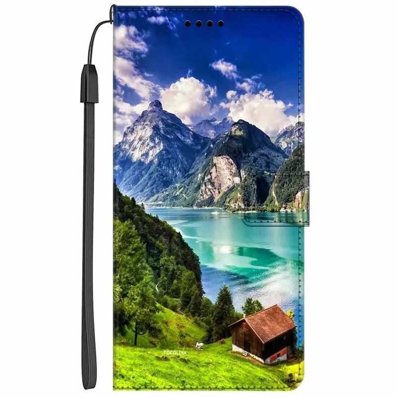 Кожаный чехол-книжка с подставкой для Oppo Reno13 F, кошелек с рисунком Льва и Кошки, Funda для Reno13 F 4G 5G, мультяшный кошелек, чехол-подставка для телефона Reno13 F