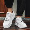 White Casual Men's Board Shoes Classic Thick Bottom Versatile Style Outdoor Street Walking Daily Youth Sports Quality Shoes